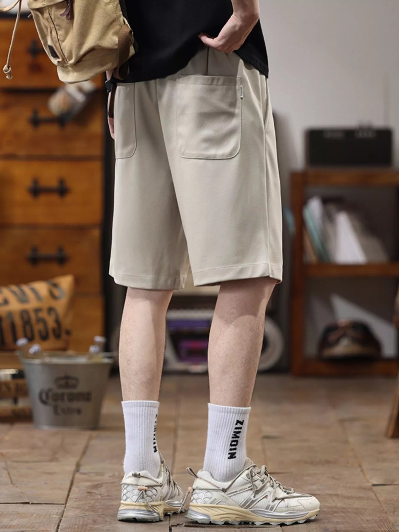 Men's Plus Size Casual Loose-Fit Drawstring Shorts - Farnelli