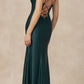 Juliet 284 Long Ruched Bodice Mermaid Evening Gown with Slit