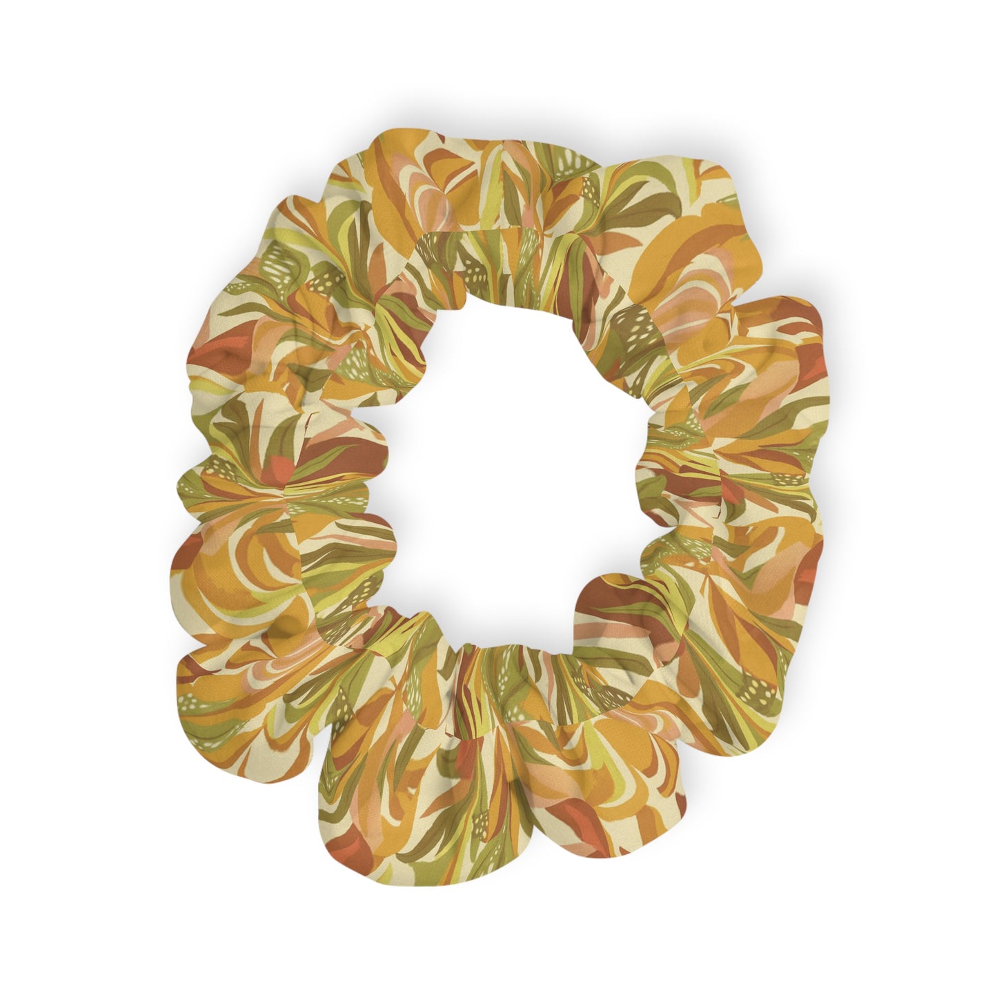 Autumn Abstract Scrunchie | Colorful Hair Accessory, Fall Fashion, Boho Style, Gift for Her, Everyday Wear
