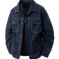 Men's Plus Size Snap Down Casual Denim Jacket - Farnelli