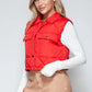 Snobbish Snap Down Quilted Crop Vest - Farnelli