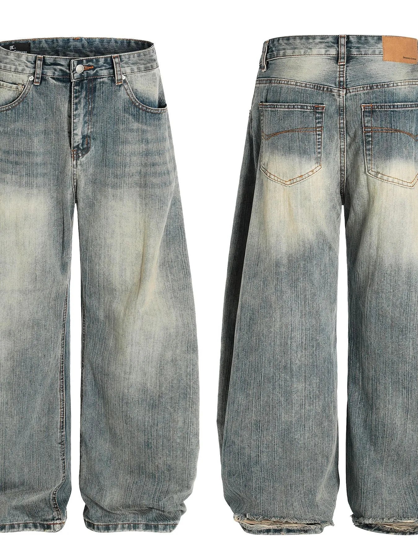 Men's Vintage Washed Baggy Jeans - Farnelli