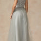 Juliet 287 Long Off the Shoulder Beaded Top A-Line Prom Dress