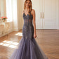 Juliet JT2883C Embellished Fitted Corset Mermaid Gown