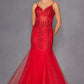 Juliet JT2883C Embellished Fitted Corset Mermaid Gown