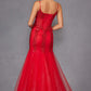 Juliet JT2883C Embellished Fitted Corset Mermaid Gown