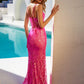 Juliet JT2886C Strapless Sweetheart Corset Sequin Fitted Gown