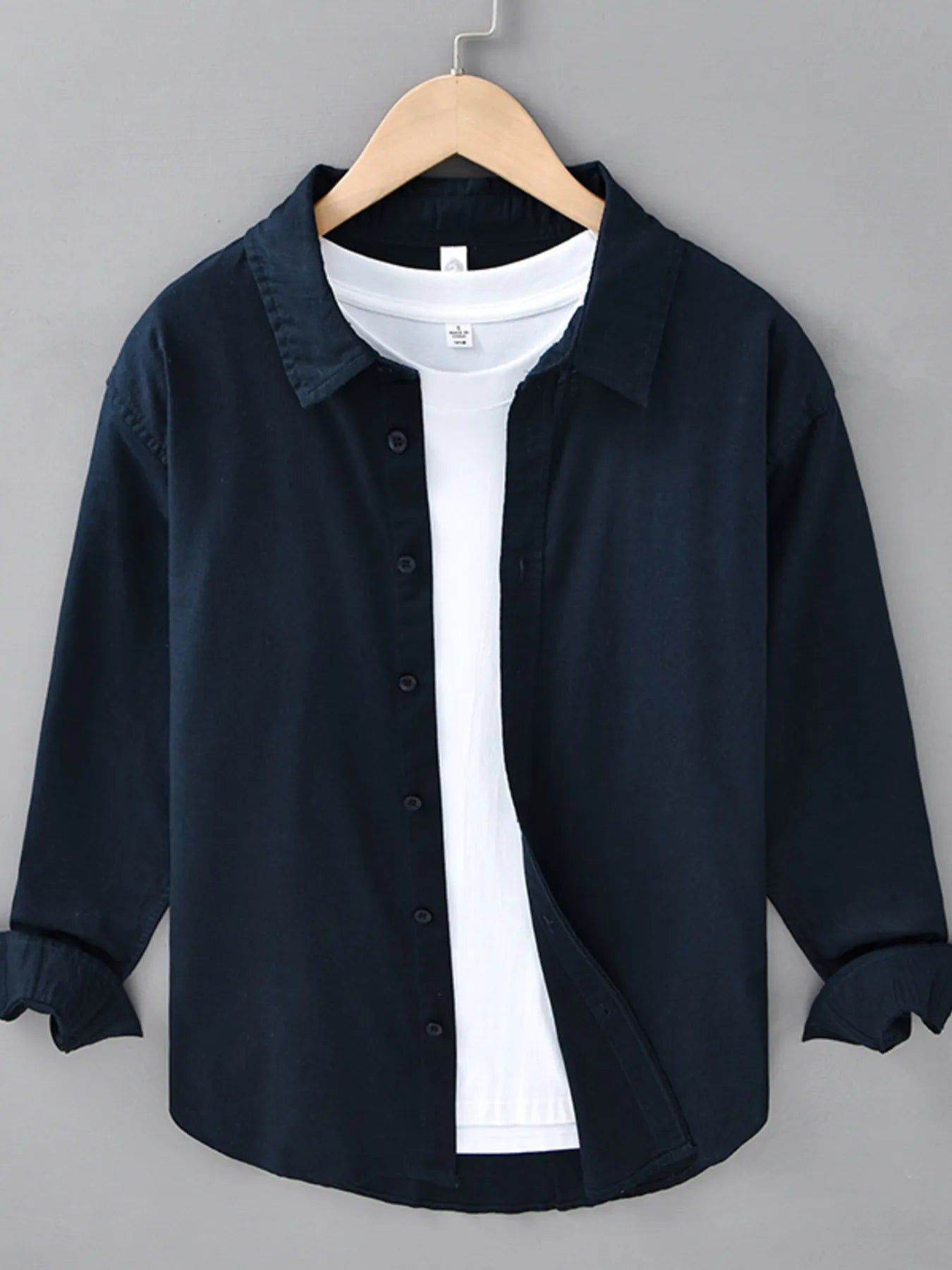 Men's Plus Size Button Up Long Sleeve Shirt - Farnelli