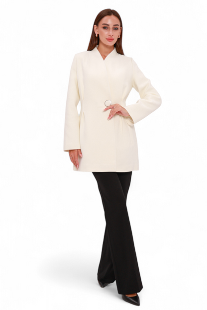 Opera Cashmere Blend Overcoat in White