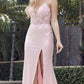 Juliet 289 Long Machine Sequin Gown with Corset Bodice Prom Gown