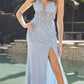 Juliet 289 Long Machine Sequin Gown with Corset Bodice Prom Gown