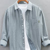 Men's Plus Size Button Up Long Sleeve Shirt - Blue