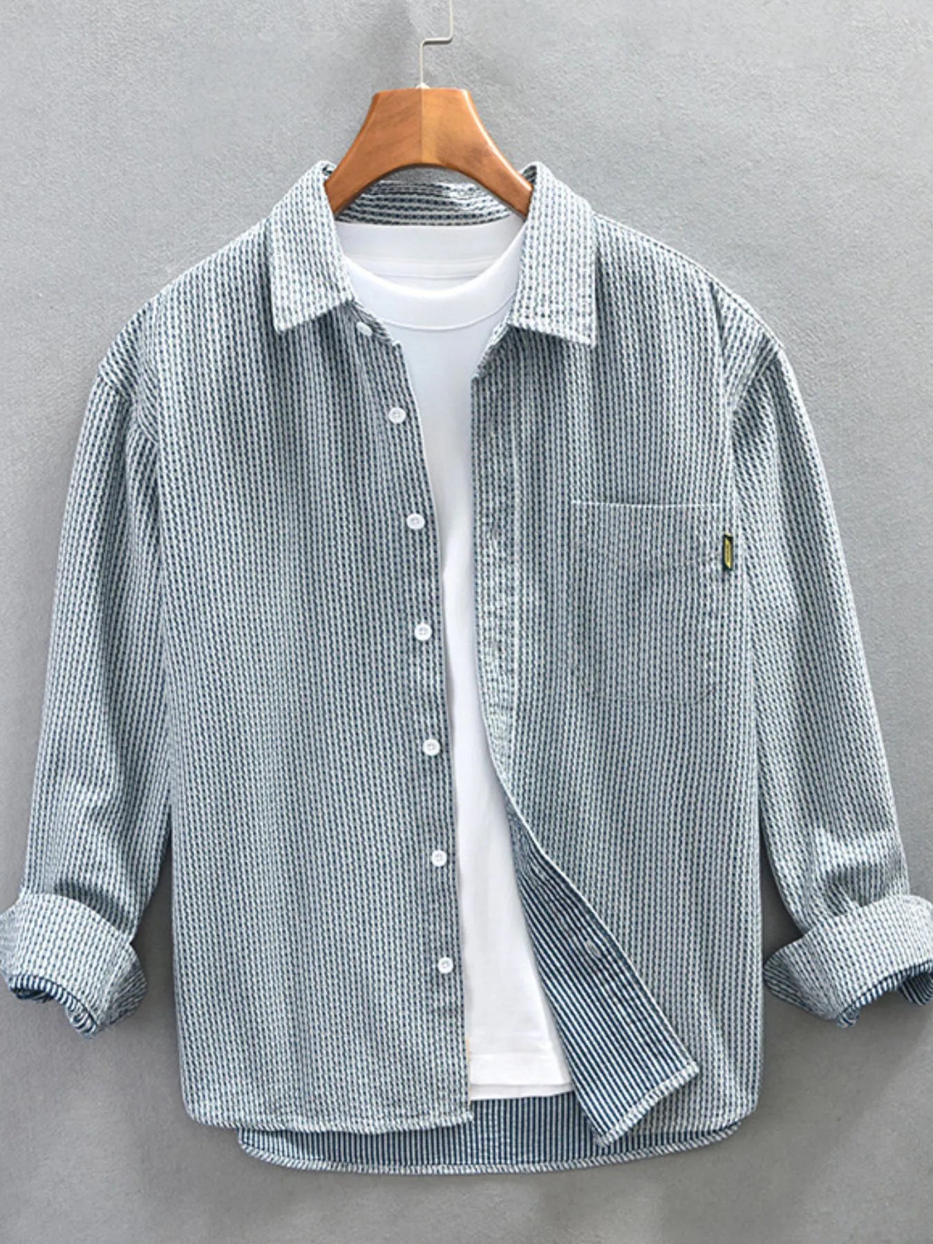Men's Plus Size Button Up Long Sleeve Shirt - Farnelli