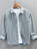 Men's Plus Size Button Up Long Sleeve Shirt - Farnelli