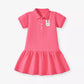 Children's Bunny Embroidered Polo Dress - Farnelli