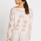 Pima Cotton Paintbrush Sweater - White/Putty