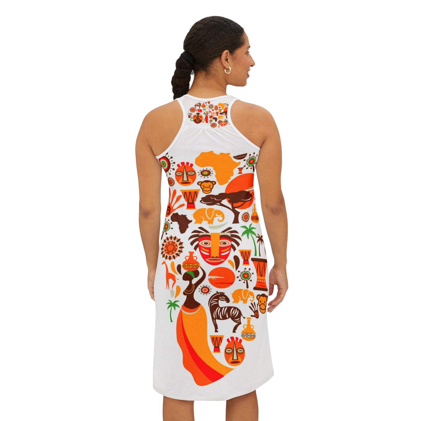 Vibrant African Print Dress, Comfortable Summer Dress, Travel Dress, Festival Attire, Unique Gift for Her, Bohemian Style Dress