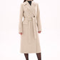 Denise Cashmere Blend Overcoat in Nude