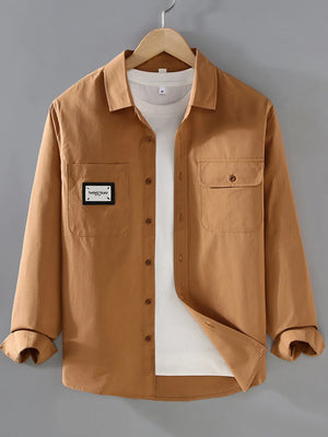 Men's Plus Size Button Up Long Sleeve Shirt - Farnelli