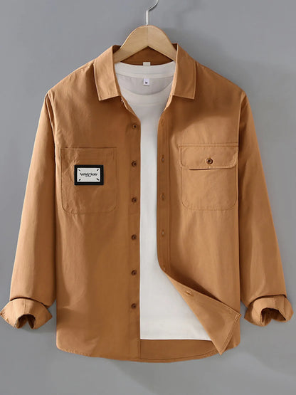 Men's Plus Size Button Up Long Sleeve Shirt - Farnelli