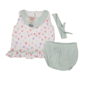 Colored Hearts Girls Casual Set - Farnelli
