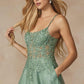 Juliet 295 Floor Length Leaf Lace Gown Corset Bodice Prom Gown