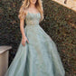 Juliet 295 Floor Length Leaf Lace Gown Corset Bodice Prom Gown