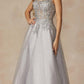 Juliet 295 Floor Length Leaf Lace Gown Corset Bodice Prom Gown