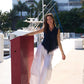 Nylon Big Pocket Pants - White