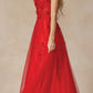 Juliet 298 Long One Shoulder With 3D Flower Embellishments Gown