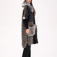 Saga Furs Silver Fox Wool Cashmere Coat by Alaska Outerwear Company in soft gray with plush fur trim