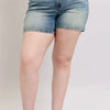 Judy Blue Plus Size V-Front Vintage Wash Shorts - MD
