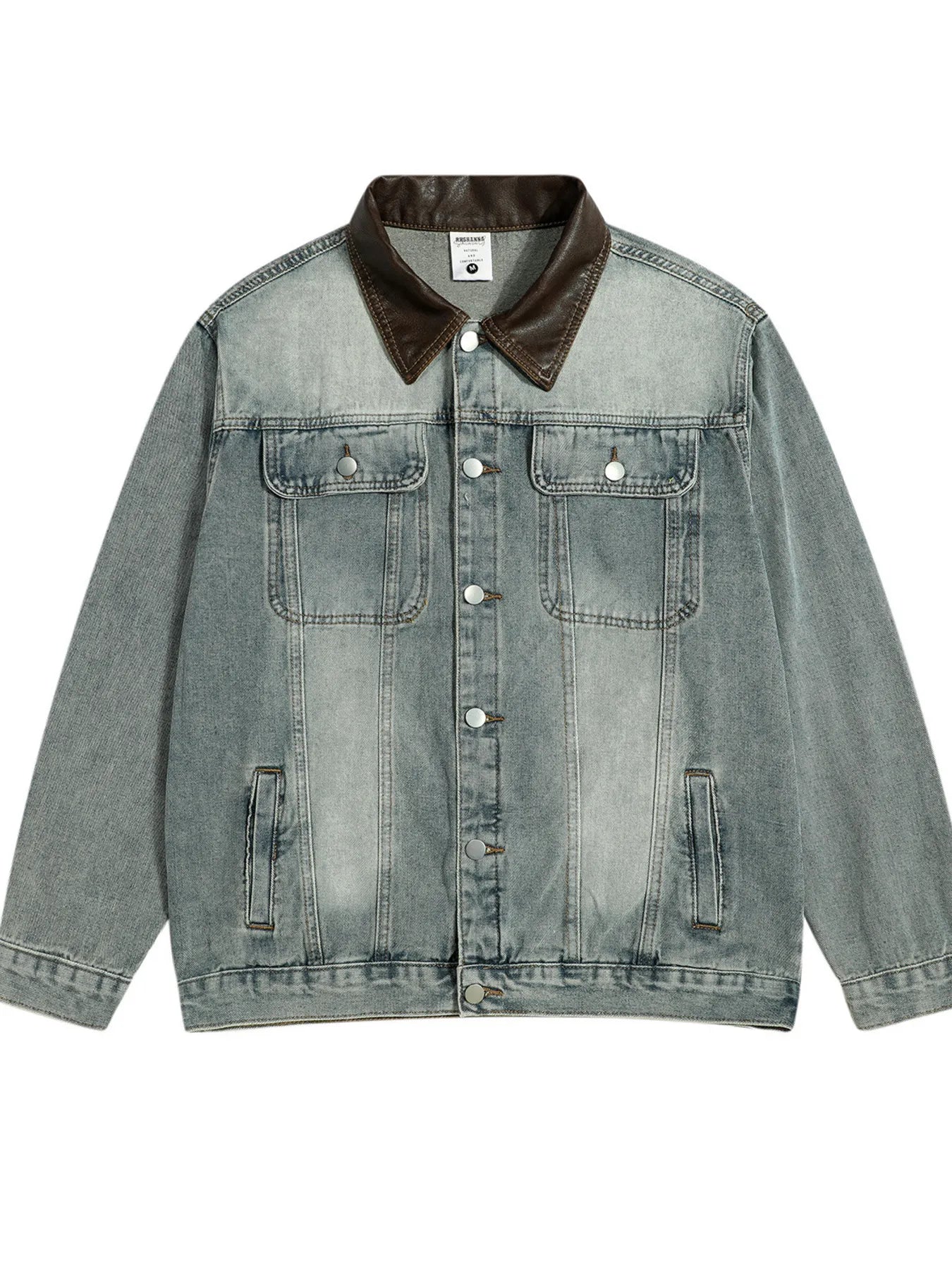 Men's Button Up Long Sleeve Denim Jacket - Farnelli