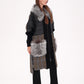Saga Furs silver fox wool cashmere coat by Alaska Outerwear Company, featuring a plush fur-trimmed design