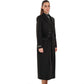 Alaska Longline Cashmere Wool Blend Coat in Black
