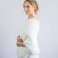 Ivory / White Fur Shawl (Butterfly Ivy03)