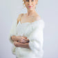 Ivory / White Fur Shawl (Butterfly Ivy03)