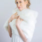 Ivory / White Fur Shawl (Butterfly Ivy03)