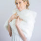 Ivory / White Fur Shawl (Butterfly Ivy03)