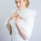 Ivory / White Fur Shawl (Butterfly Ivy03)