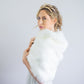 Ivory / White Fur Shawl (Butterfly Ivy03)