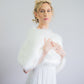 Ivory / White Fur Shawl (Butterfly Ivy03)