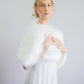 Ivory / White Fur Shawl (Butterfly Ivy03)