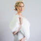 Ivory / White Fur Shawl (Butterfly Ivy03)