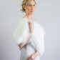 Ivory / White Fur Shawl (Butterfly Ivy03)