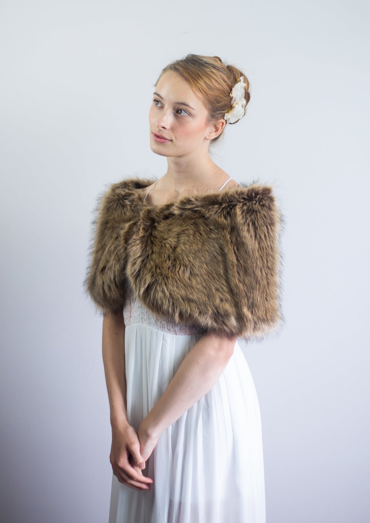 Brown Fur Wrap (Serena Brw03)