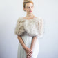 Blush / Beige Fur Wrap (Serena Blu02)
