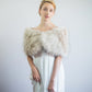 Blush / Beige Fur Wrap (Serena Blu02)