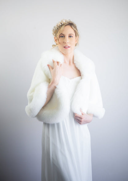 Ivory White Fur Jacket (Chole Wht01)