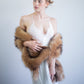 Honey Brown Fur Shawl (Lilian LBrw03)